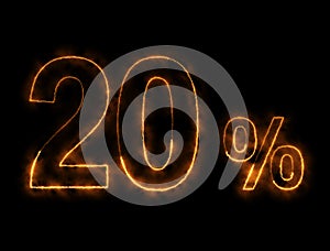 20% number Burning wire, Lightning effect