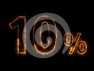 10% number Burning wire, Lightning effect