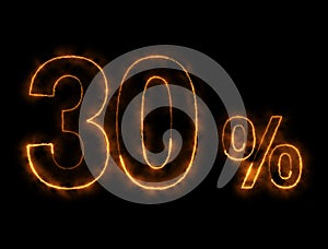 30% number Burning wire, Lightning effect