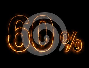 60% number Burning wire, Lightning effect