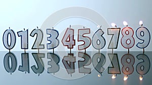 Number candles blowing out in numerical order