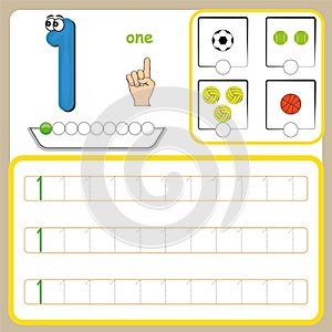 Number cards, Counting and writing numbers, Learning numbers, Numbers tracing worksheet for preschool