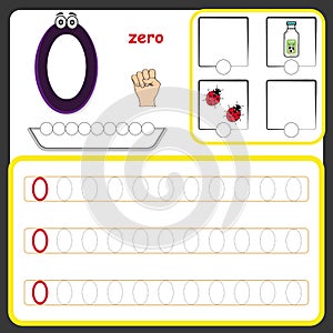 Number cards, Counting and writing numbers, Learning numbers, Numbers tracing worksheet for preschool