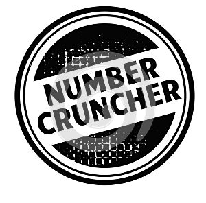 Number cruncher advertising sticker photo