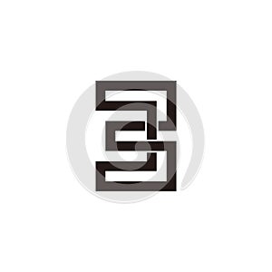 Number 3 3d linked infinity geometric line logo vector