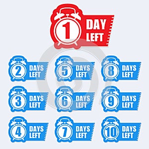 Number of days left badge for sale or promotion sale label