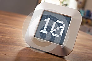 The Number 10 On A Digital Calendar, Thermostat Or Timer