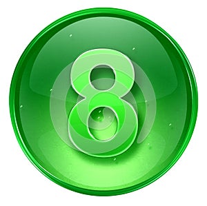 number eight icon green