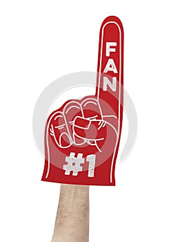 Number 1 fan foam hand photo