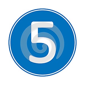 Number five button