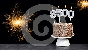 Number of followers or likes - Candle number 8500