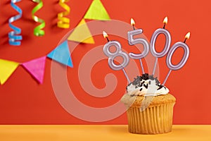 Number of followers or likes - Candle number 8500