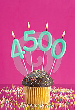 Number of followers or likes - Candle number 4500