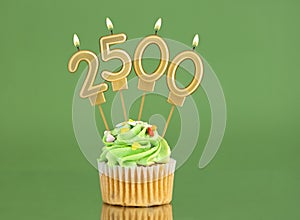 Number of followers or likes - Candle number 2500