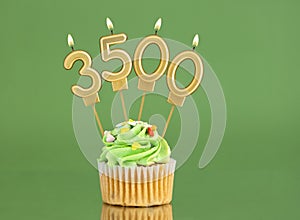 Number of followers or likes - Candle number 3500