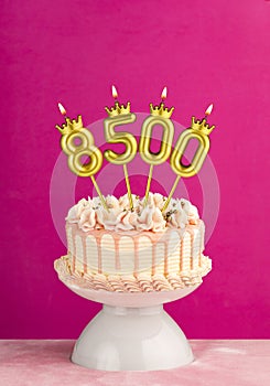 Number of followers or likes - Candle number 8500