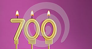 Number of followers or likes - Candle number 700