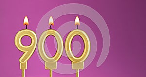 Number of followers or likes - Candle number 900