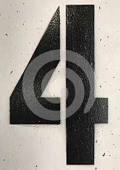 The Number Four in Spraypaint photo