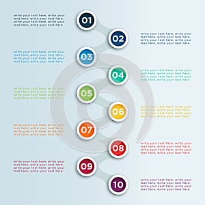 Number Linked Bullet Points In Circles Infographic Template photo