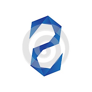 Number 2 logo with gemetric pattern