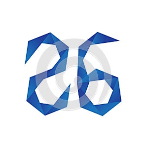 Number 26 logo with gemetric pattern