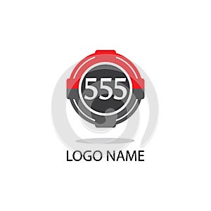 555 number logo vector illustration icon