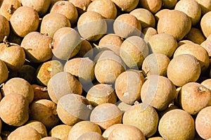 A number of Longan in fruit market