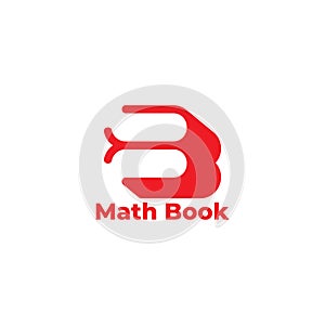 number 8 math book symbol logo vector
