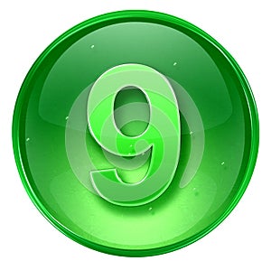 number Nine icon green