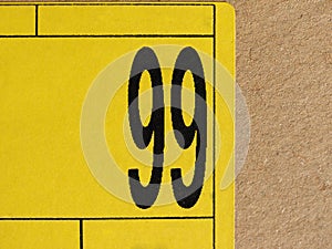 number 99 ninetynine