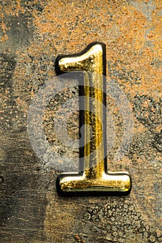 Number One Lettering