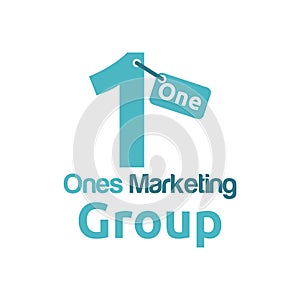 number one and price tag. sale marketing group logo Ideas. Inspiration logo design. Template Vector Illustration. Isolated On