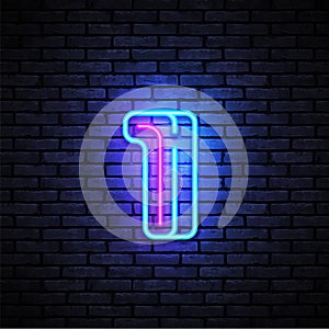Number One symbol neon sign . First, Number One template neon icon, light banner, neon signboard, nightly bright