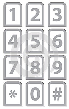 Number phone keypad