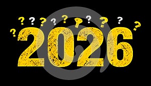 number 2026 with question mark