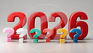 number 2026 with question mark