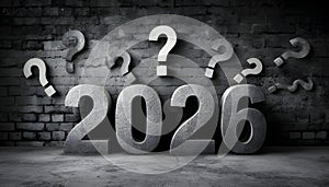 number 2026 with question mark