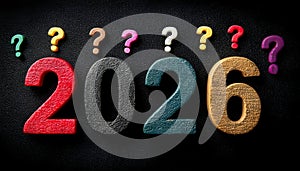 number 2026 with question mark