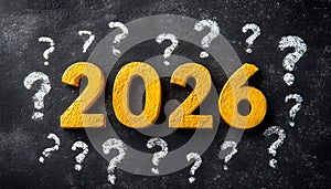 number 2026 with question mark