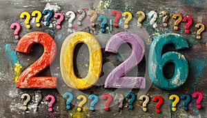 number 2026 with question mark