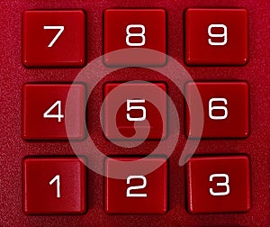 Number on red calculator