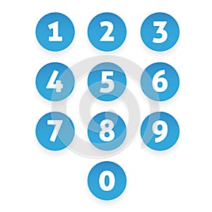 Number set circle button