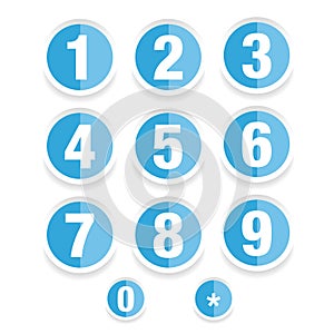 Number set vector label