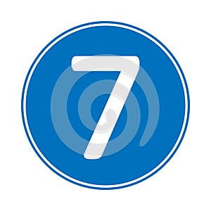 Number seven button