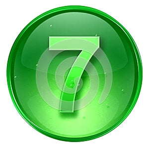 number seven icon green