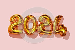 number-shaped balloons forming the number 2024