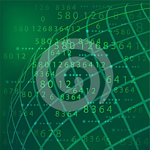 Number tech background