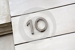Number Ten on Building