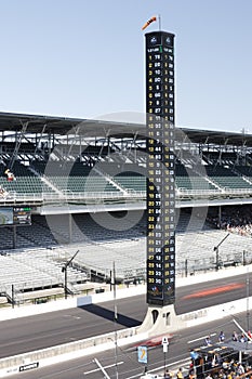 The Number Tower at Indianapolis Speedway Track during Indy 500.